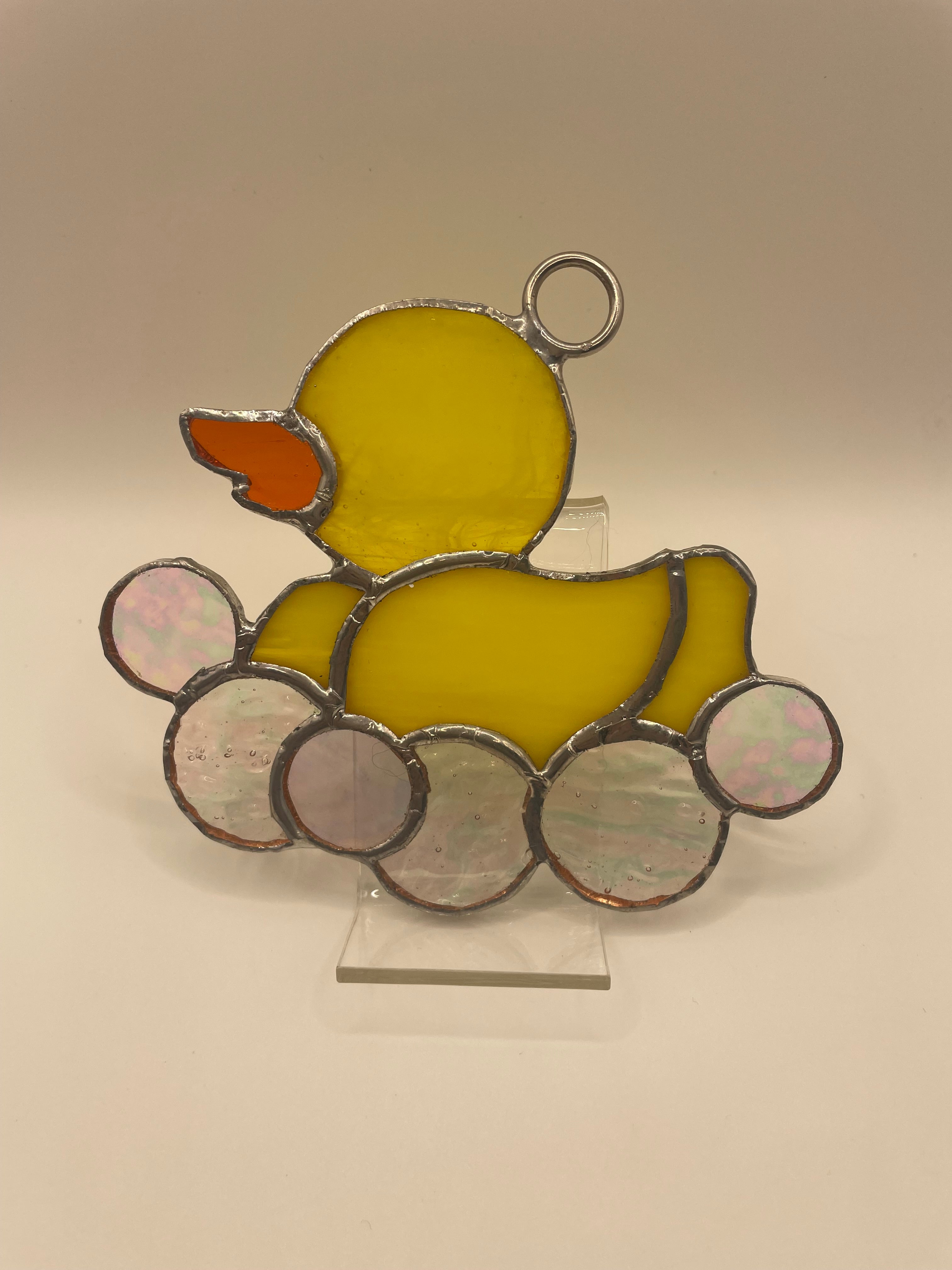 Rubber Duck Stained Glass Sun Catcher