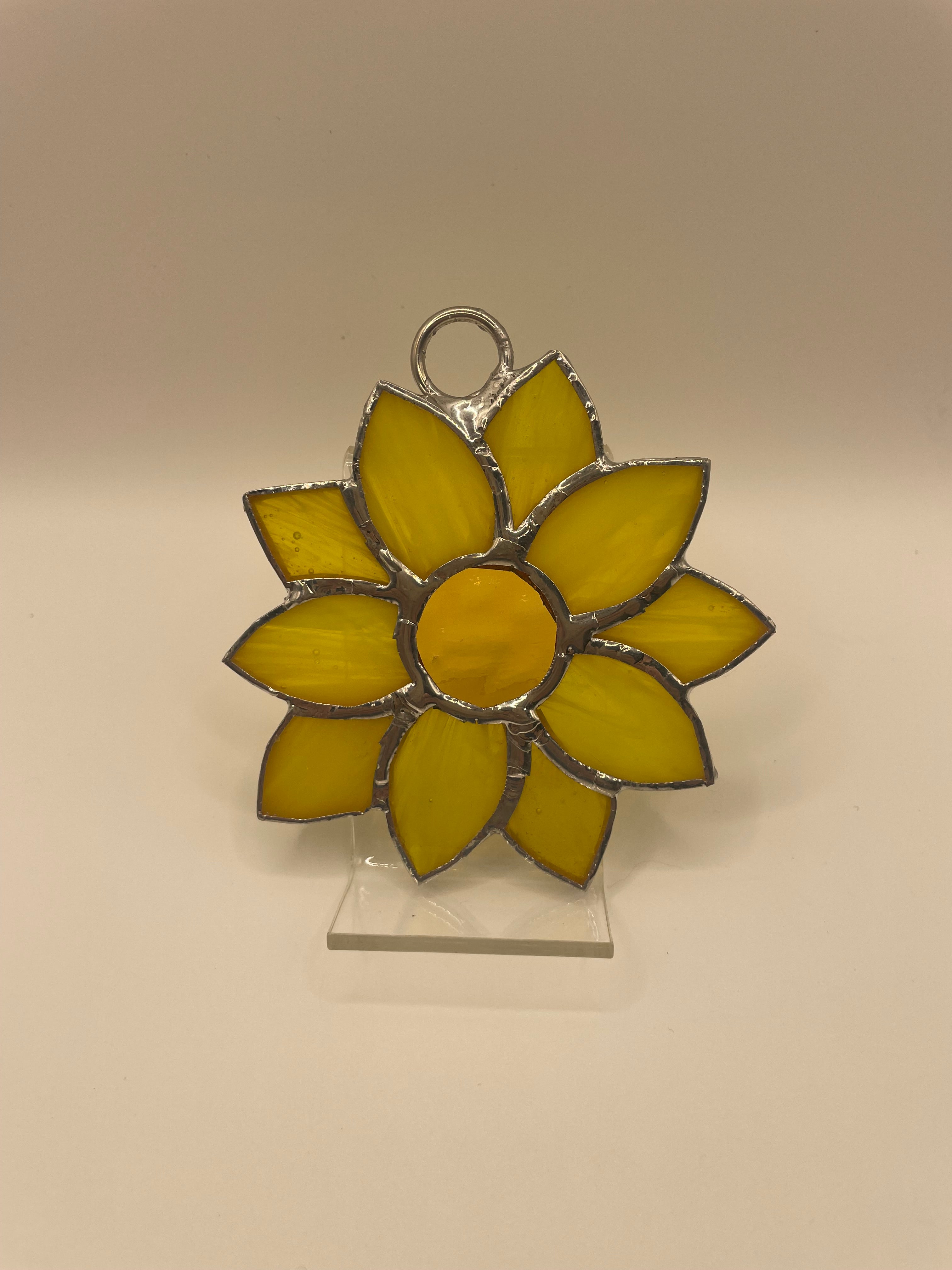 Sunflower Stained Glass Sun Catcher
