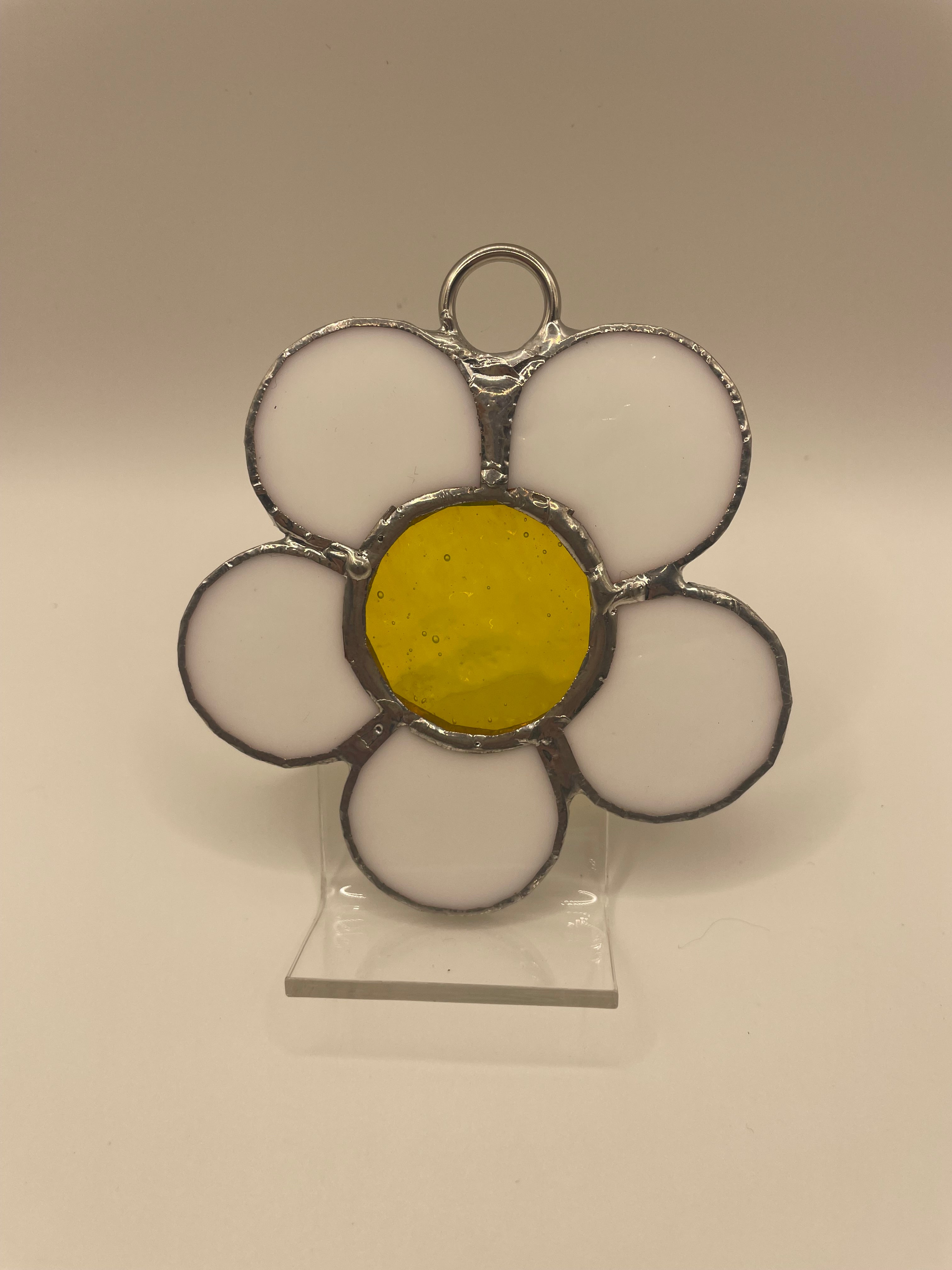 Daisy Stained Glass Sun Catcher
