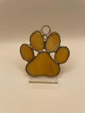 Dog Paw Stained Glass Sun Catcher